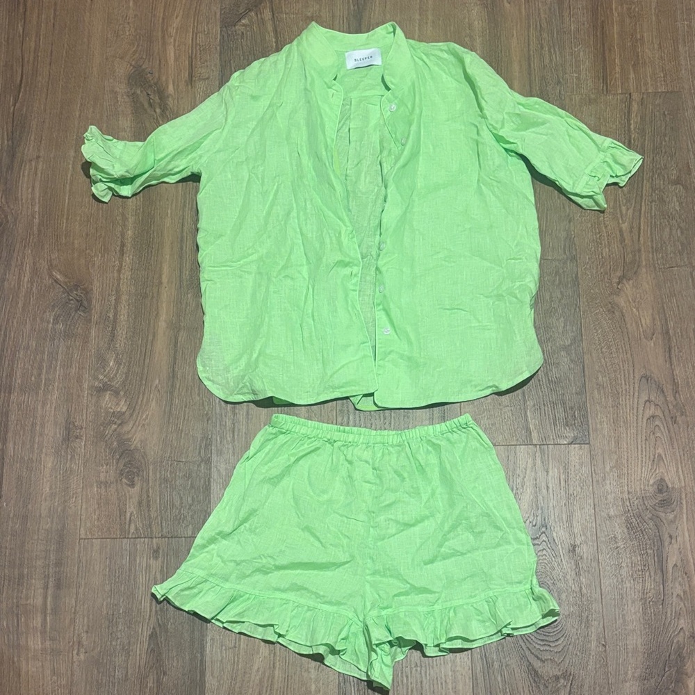 Sleeper Lime Green Pajama Set